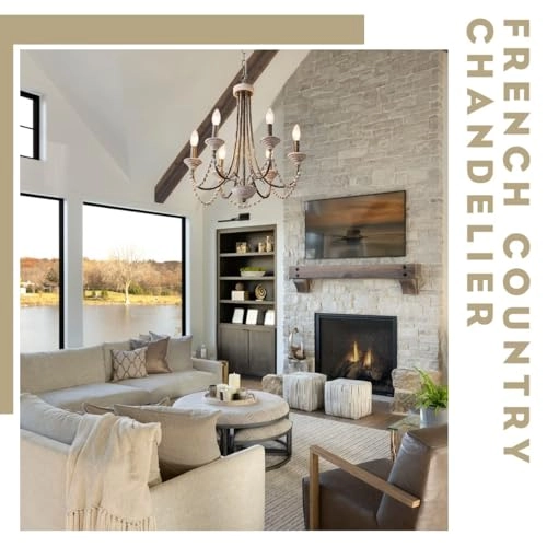 Farmhouse Wood Chandelier
