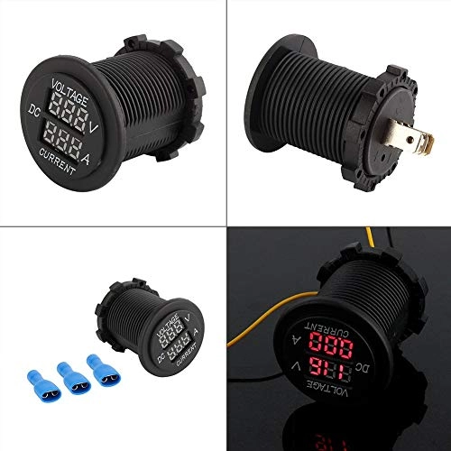 Digital Voltmeter Ammeter - 12-24V Dual LED Display