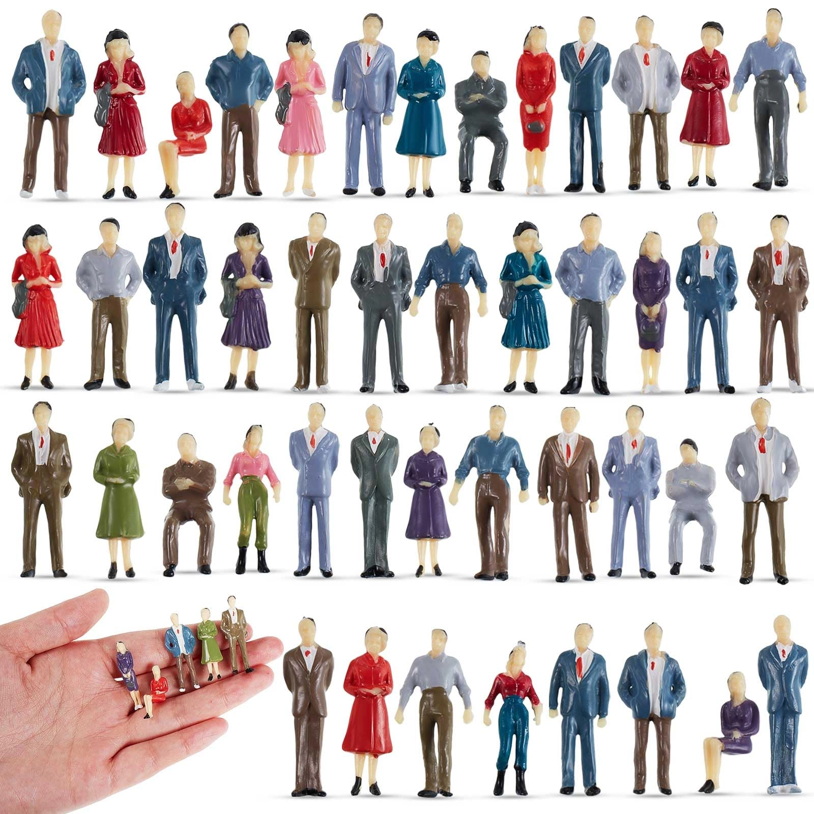 Mini People Figures - 14 years 50 pieces (AU-Kasyat-1659)