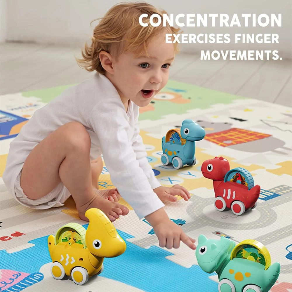 Baby Dinosaur Push And Pull Toy Car - Wheels Suitable for 12 months & above