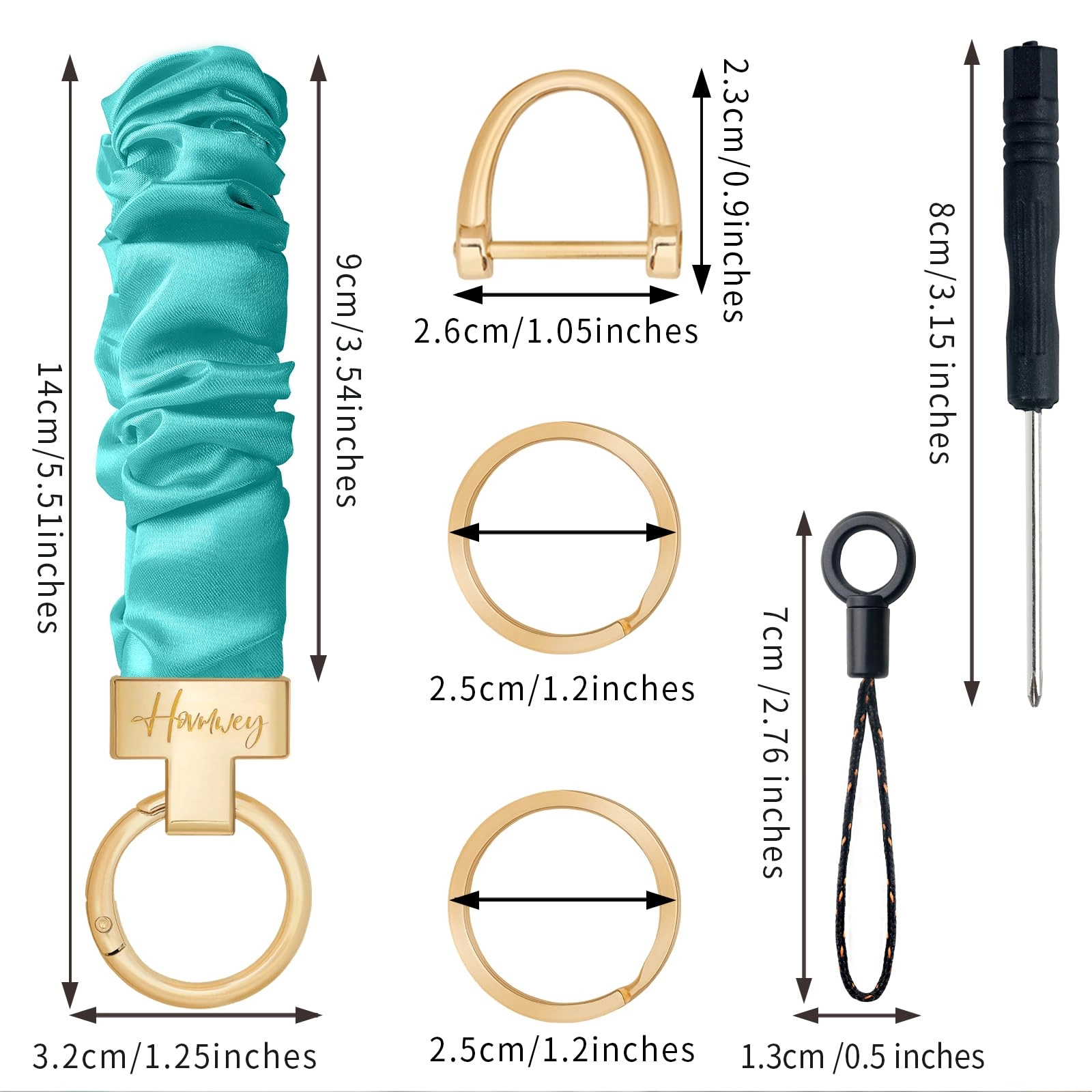 Stretchy Scrunchie Keychain Wristlet - Fun