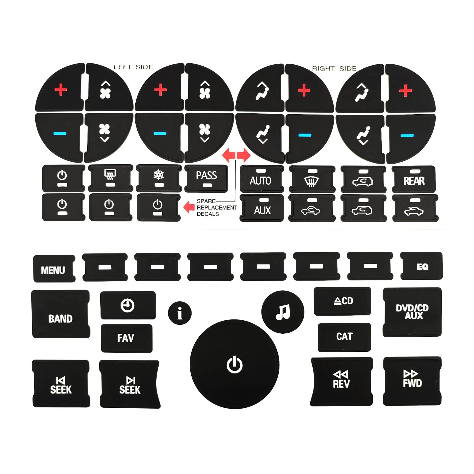 Radio Dash Button Repair Kit