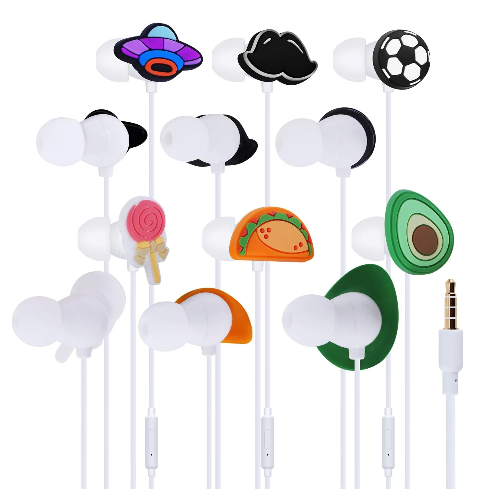 QearFun Cartoon Silicone Earbuds Wired Earbud