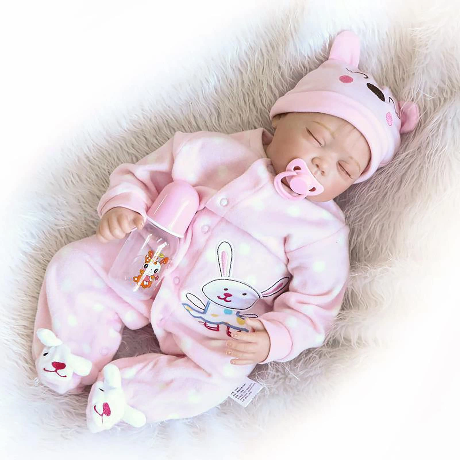 Reborn Baby Doll - 55cm Soft Silicone Limbs Cloth Body