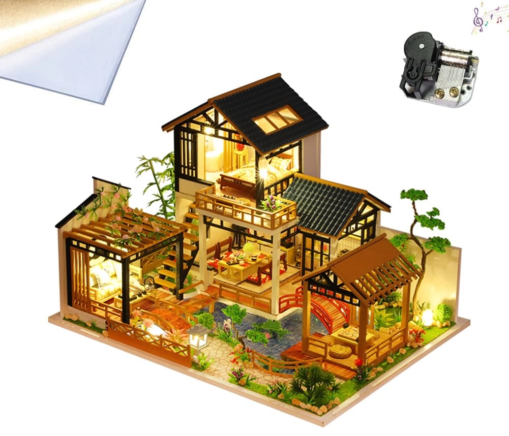 Miniature Wooden Dollhouse Furniture Kit - Creative Room 1:24