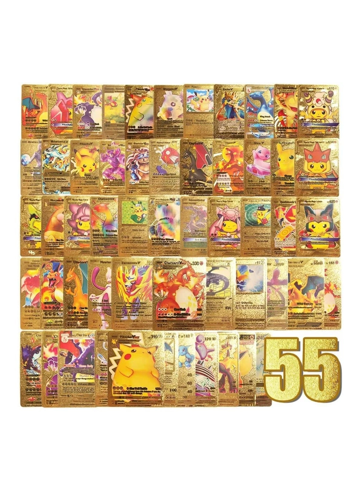 Assorted Cards Deck Box Set - Gold 55pcs