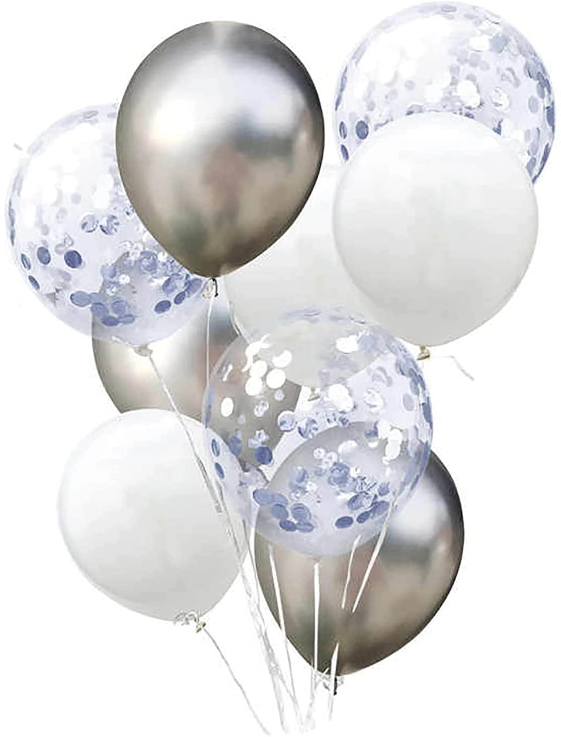 Party Time Trading LLC Latex Balloons - 9-Pieces Bridal Shower Anniversary Wedding Birthday