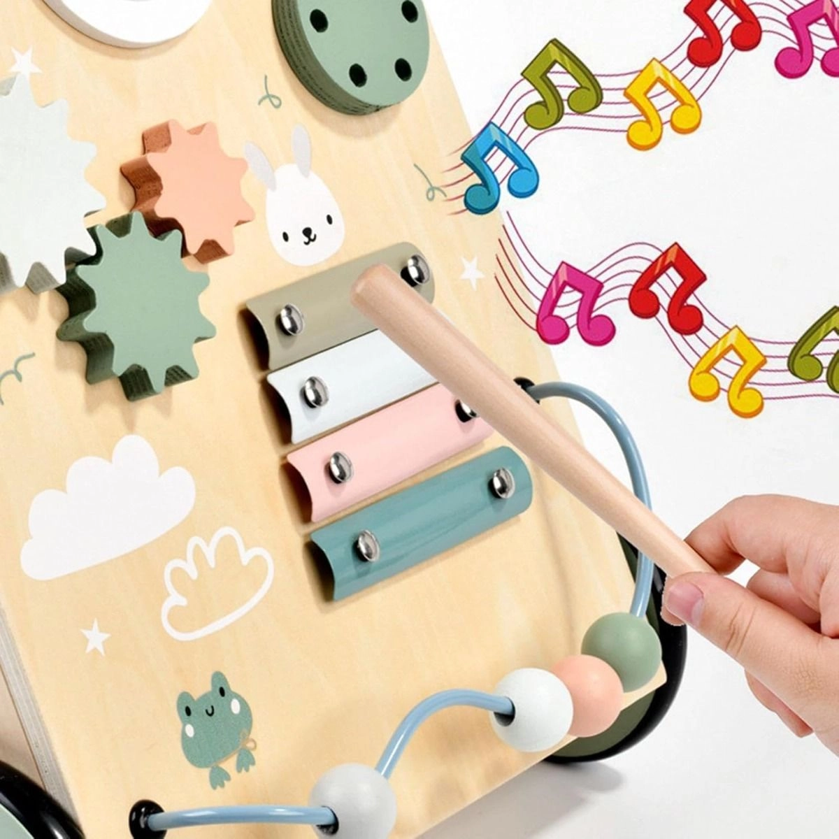 Enzo Wooden Baby Walker - 5-in-1 Activity Center