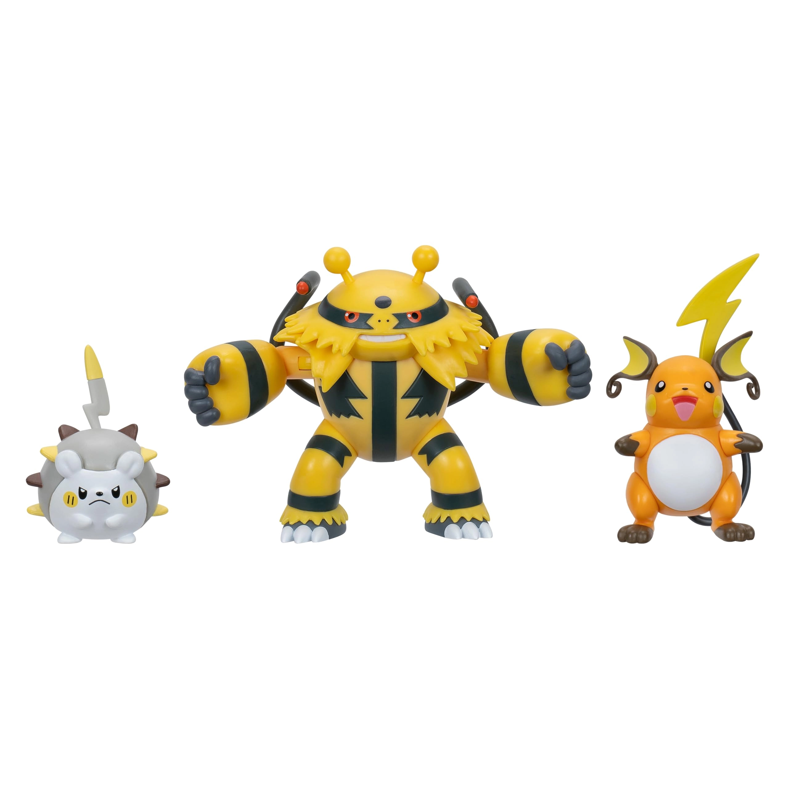 Jazwares LLC Togedemaru - 2-inch + Raichu - 3-inch + Electivire - 4.5-inch