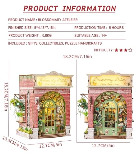 DIY Book Nook Kit - FLOWER HOUSE BOOKNOOK 1/32