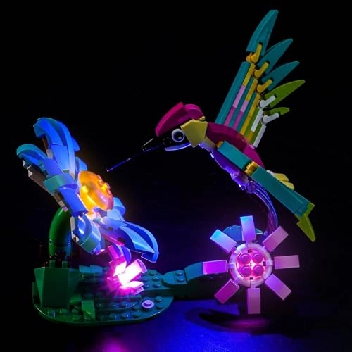 Light kit Compatible with Lego 31384 Wild Animals: Colorful Hummingbird