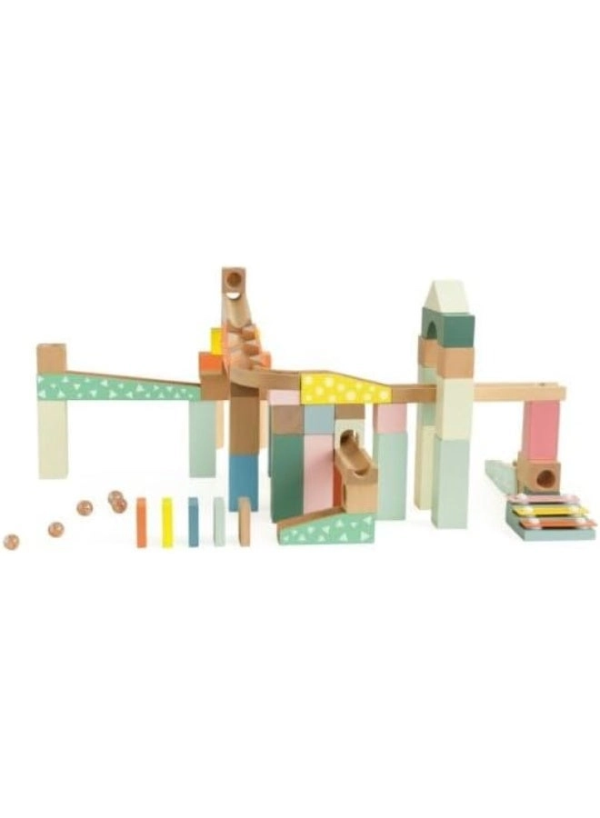 Wooden Marble Maze Blocks - Wood Construction Multi color