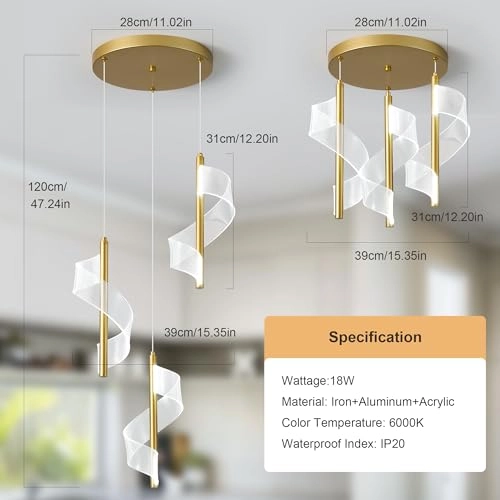 Modern Ceiling Pendant Light - 6000K