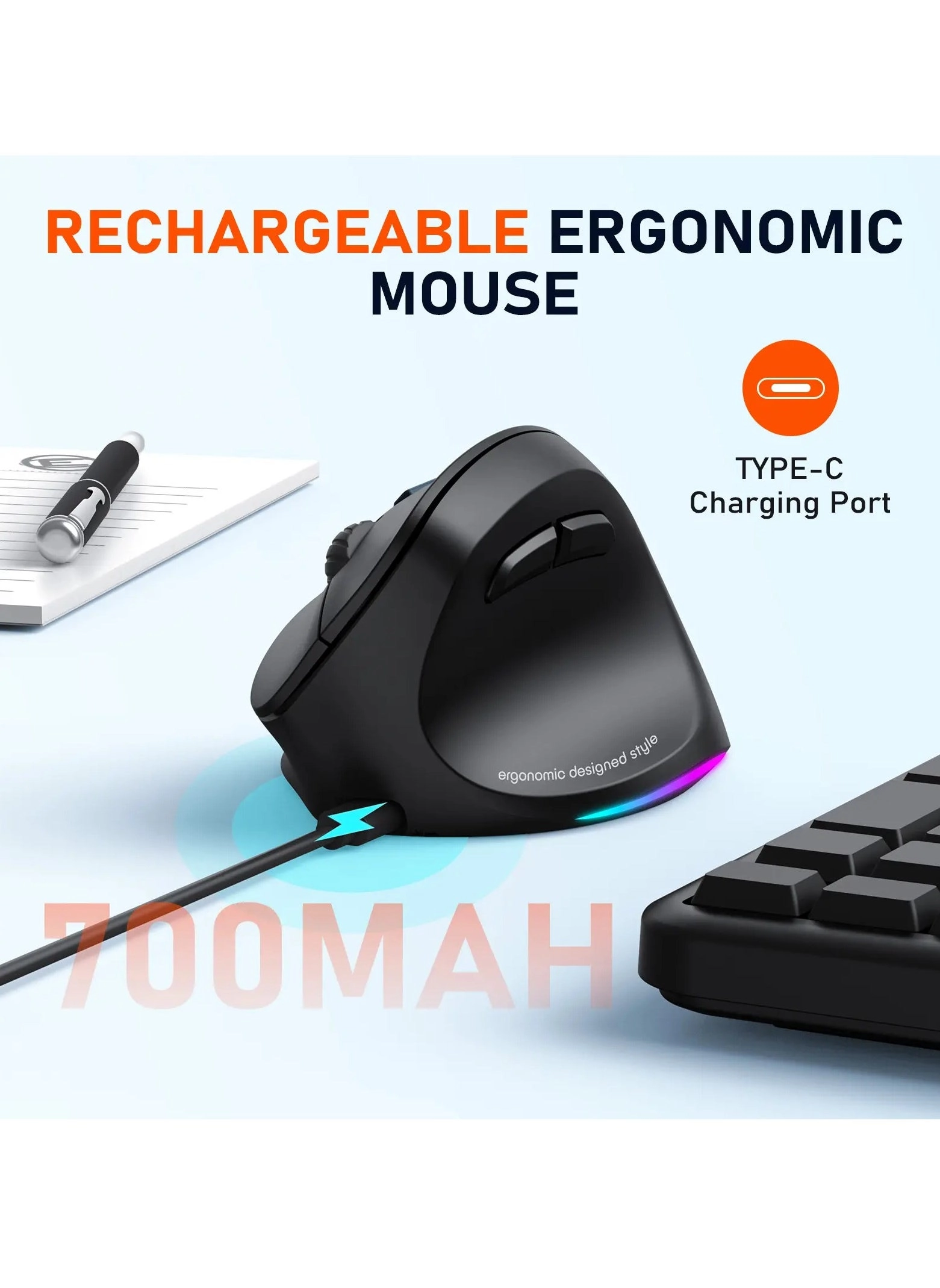 BTM010R Ergonomic Mouse - Wireless