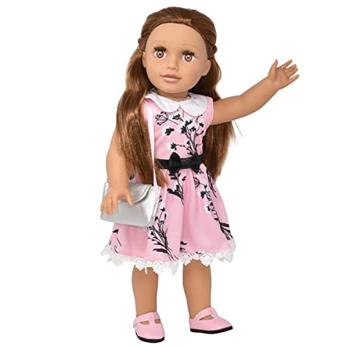 Poseable Fashion Doll - 18 inch Caucasian brown hair Ages 3+