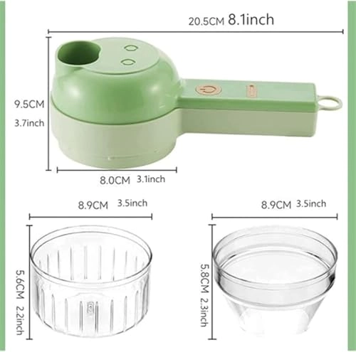 4-in-1 Electric Vegetable Cutter Set - Wireless Rechargeable