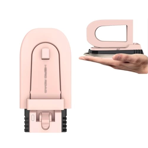 Portable Mini Travel Iron - 220W foldable pink