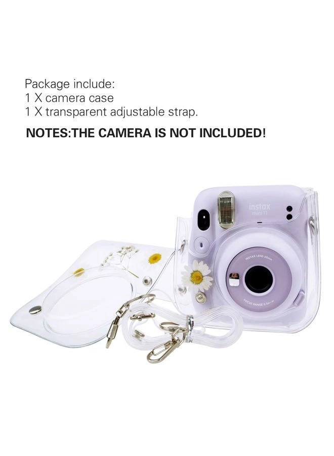 Instant Mini 11 Camera Case - Compatible with Fujifilm Instax Mini 12/11/9/8/8+/40 Clear PVC