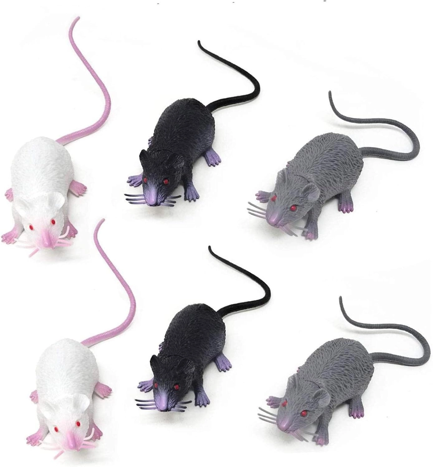 woobles Fake Mouse - 90*48*38mm/7.48*1.89*1.1inch 6pcs