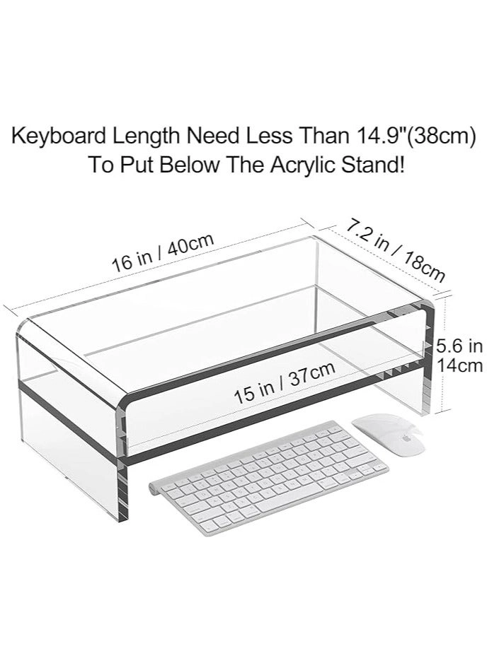 Monitor Stand - Acrylic Clear