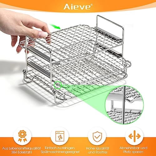 Hot Air Fryer Grill Grate - Stainless Steel