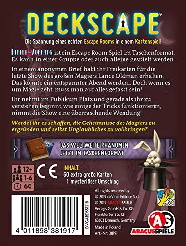 Deckscape: Behind the Curtain - Card Game (German)