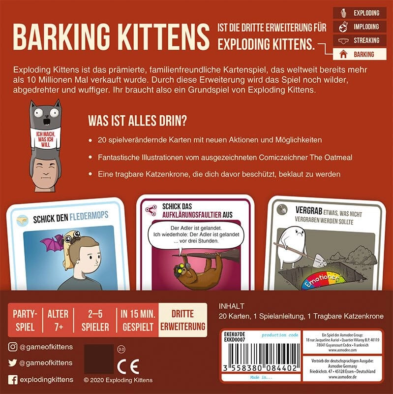 Exploding Kittens: Barking Kittens (German)