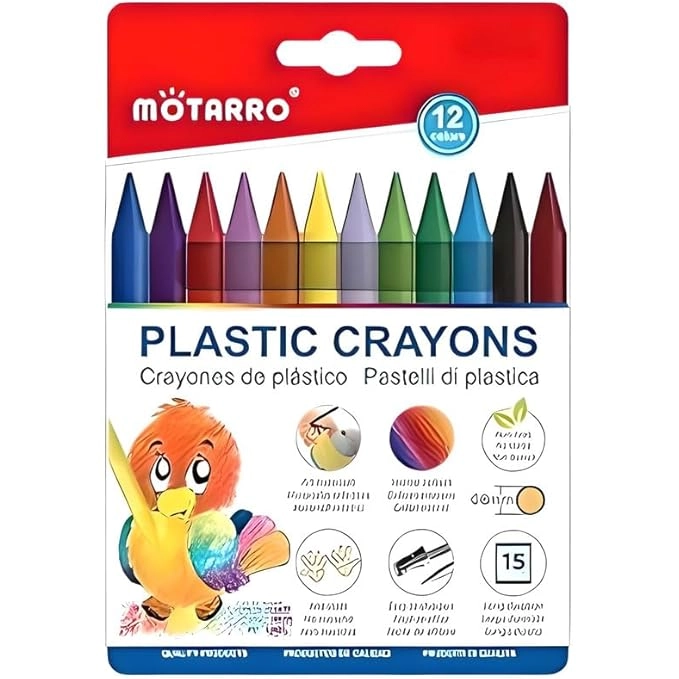 Kidwala Plastic Cryons - 12 pcs