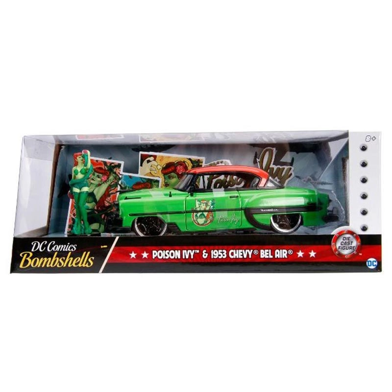 DC Comics Bombshells 1953 Chevy with Poison Ivy Figure - 1:24