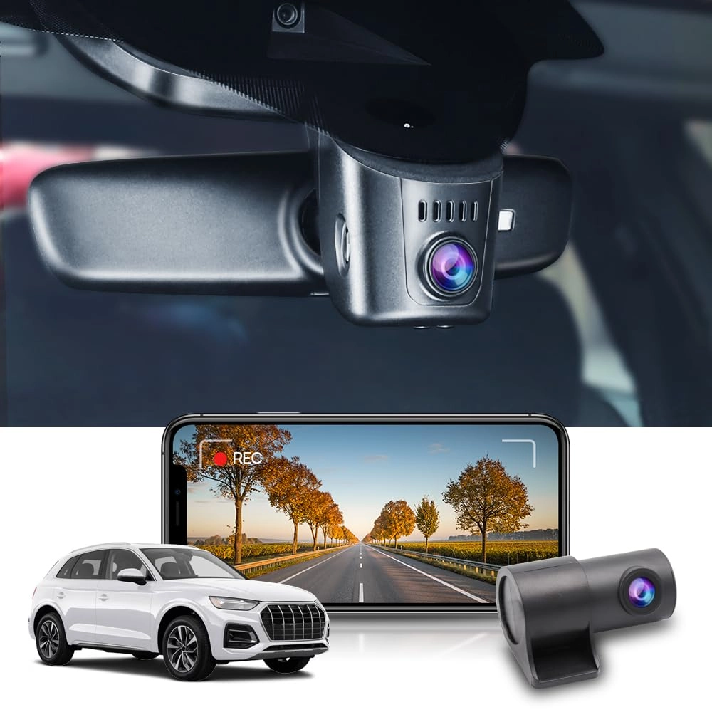 FITCAMX Dash Cam 3840 x 2160 pixels for Audi 2019-2024(Model A)
