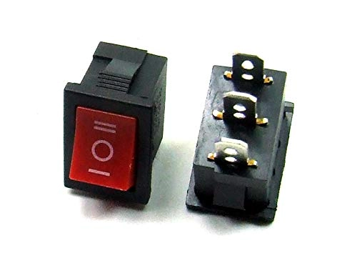 POPESQ 1 x 1 contact switch - ON-OFF-ON 6 A/250 V 22 mm x 15 mm