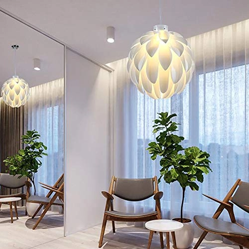 Scandinavian Petal Chandelier - White 50cm