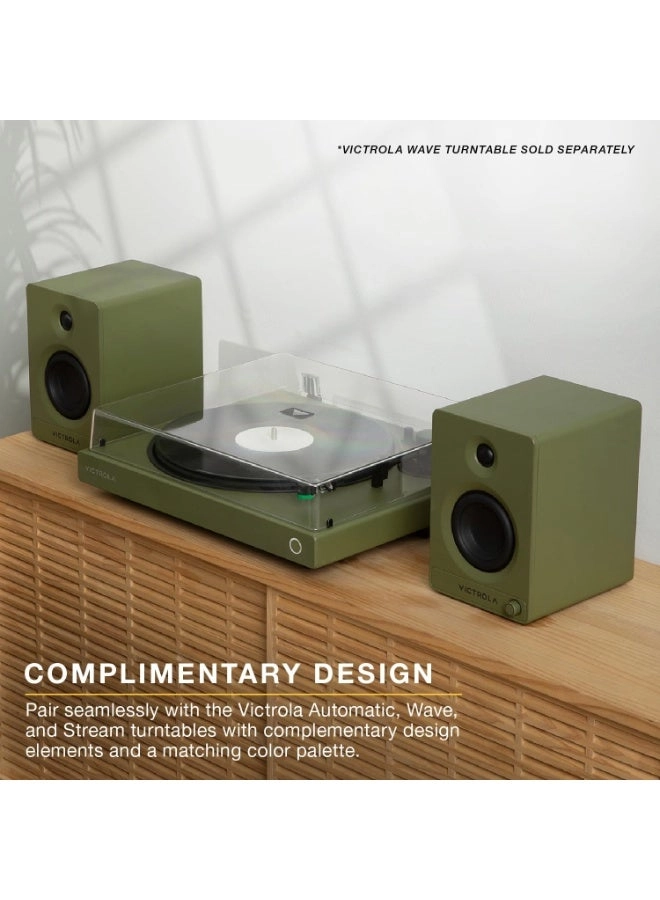 Tempo - Bluetooth Bookshelf Speakers Pair Green
