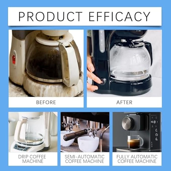 Coffee Machine Cleaner Descaler Tablets - 12Pcs Compatible With NespreSso KeuRig NinJa DelonGhi MieLe
