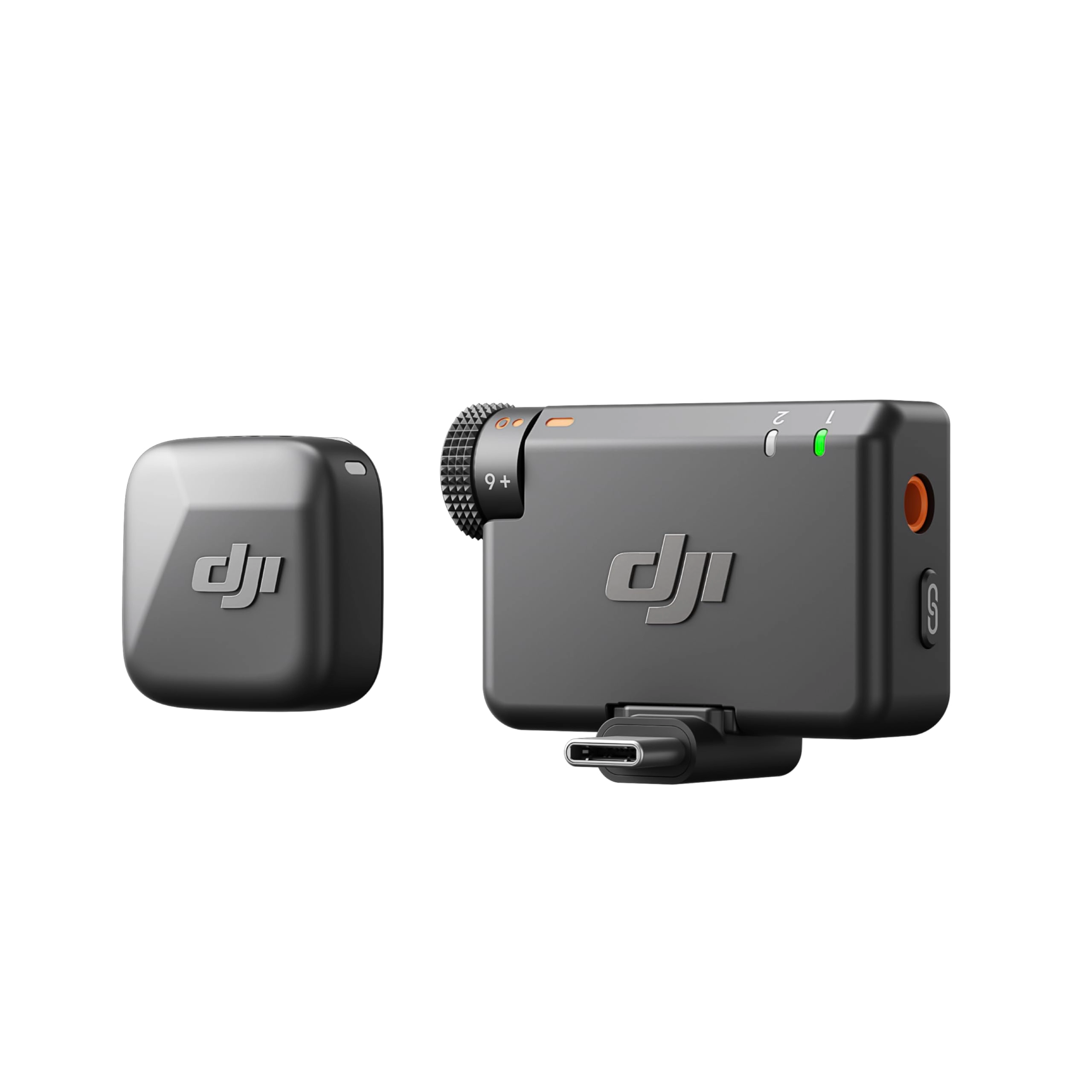 Mic Mini Wireless+USB Microphone - Transmitter 2 TX + Receiver 1 RX + Charging Case