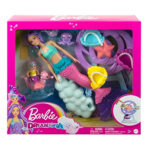 Dreamtopia Magical Mermaid Playset - Lavender Hair Includes Merbaby Baby Seal Baby Octopus Ages 3+