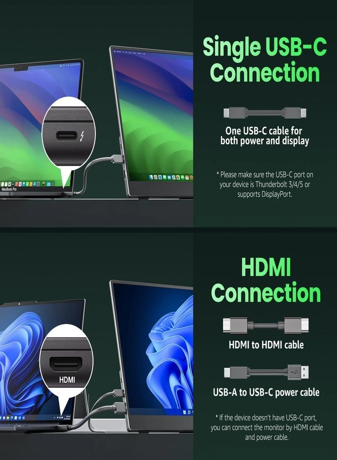 Portable Monitor - 1080P FHD 15.6 Inch