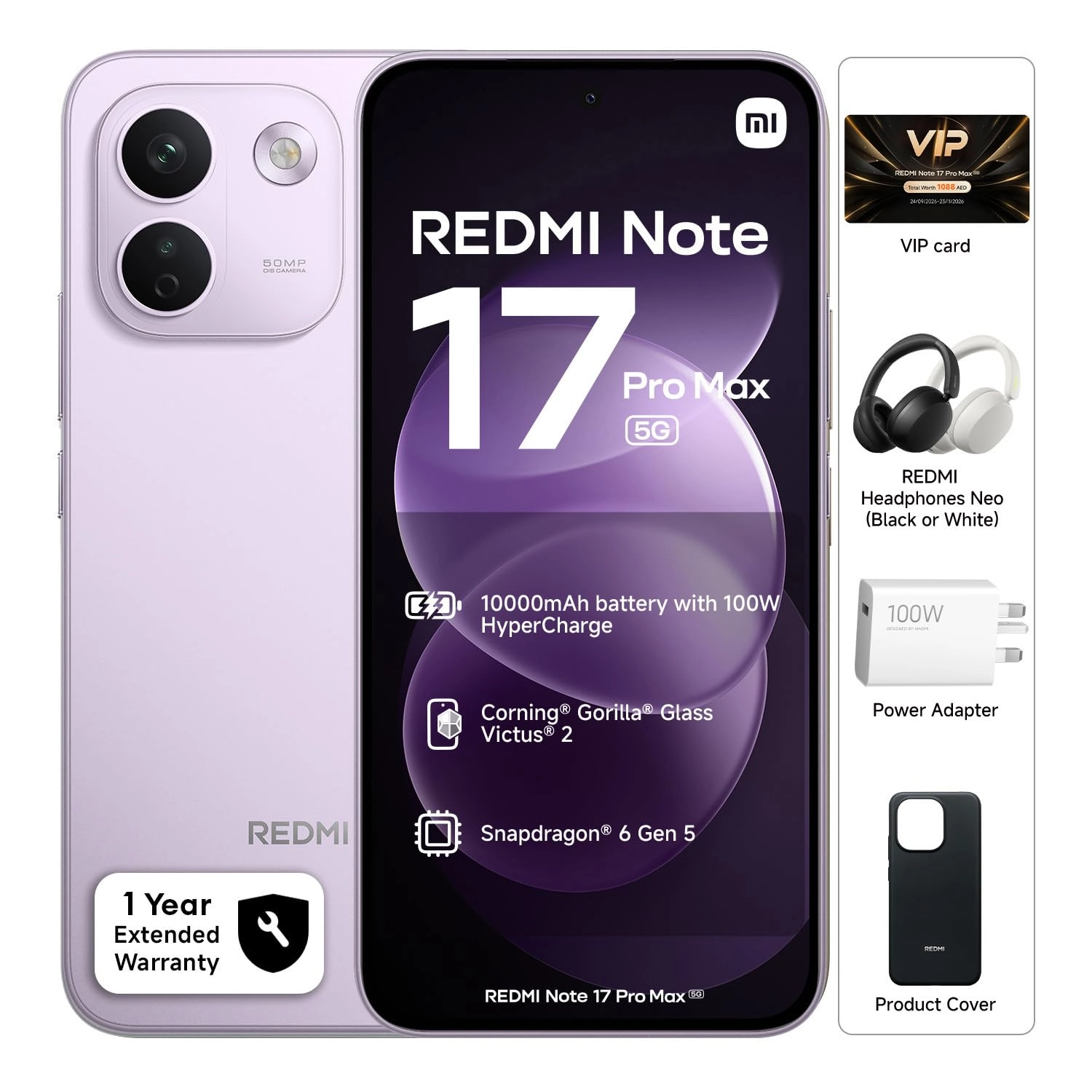 Note 17 pro max 8GB 512GB + Headphones