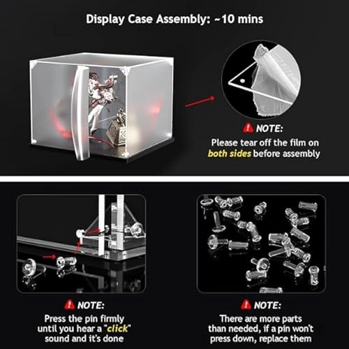 Acrylic Display Box - 33.5×11.8×19.7 inches Transparent Dustproof