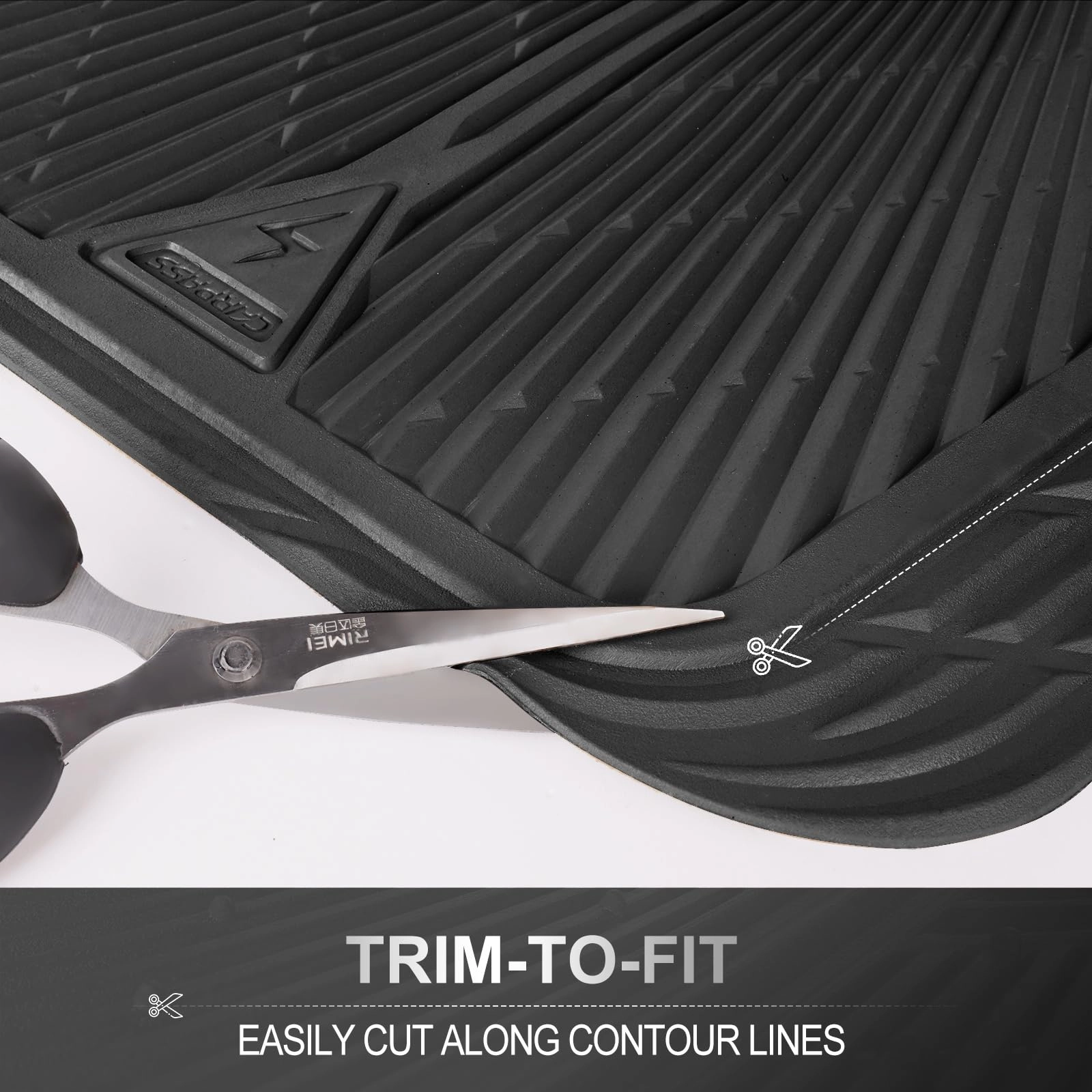 Rubber Floor Mats - All Weather Trim-to-Fit 3-Piece
