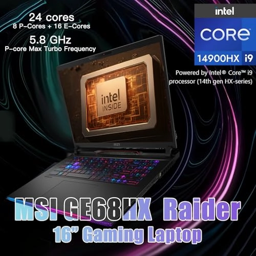 Raider GE68HX - 16'' i9-14900HX 64GB DDR5 4TB SSD