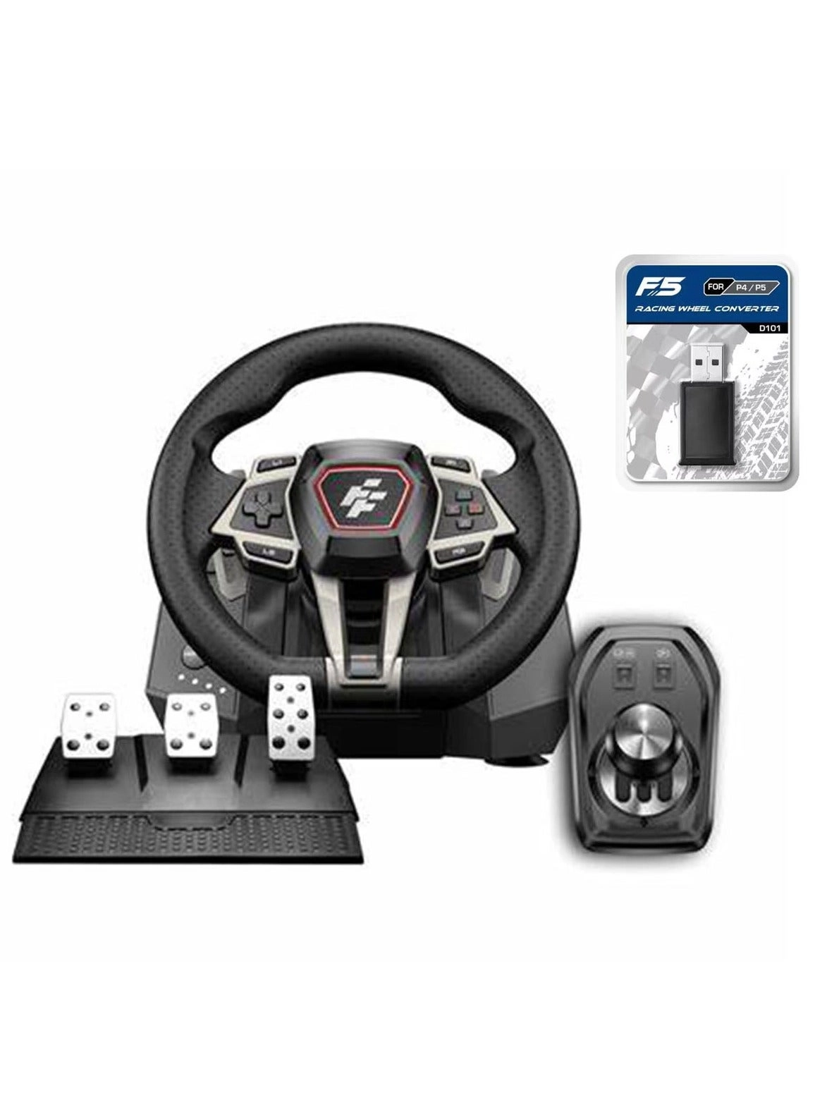 Flashfire F107 IMOLA Racing Wheel & Pedals - PS5, PS4, Xbox One/X/S, Switch, PC