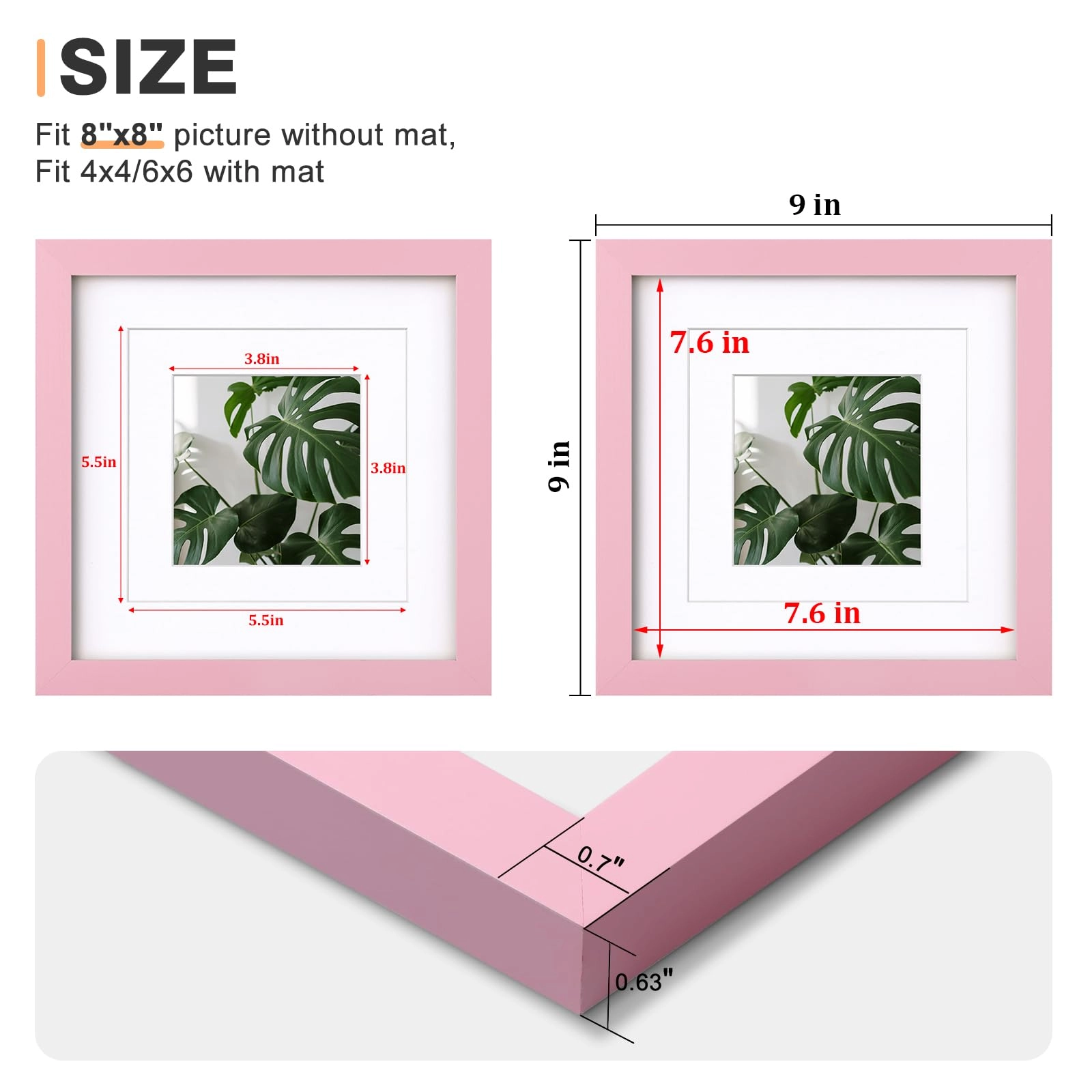 Collage Picture Frame - 8x8 Set