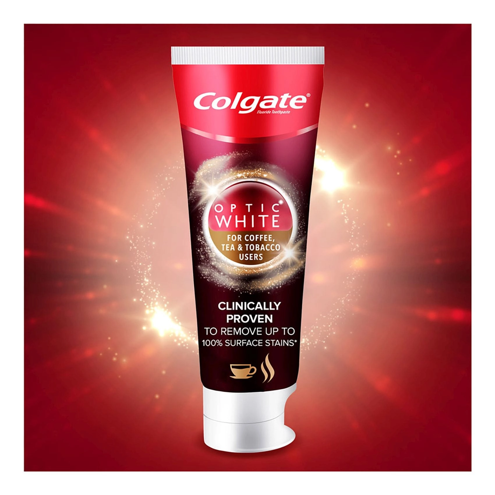 Optic White Hydrogen Peroxide Toothpaste 75ml x2
