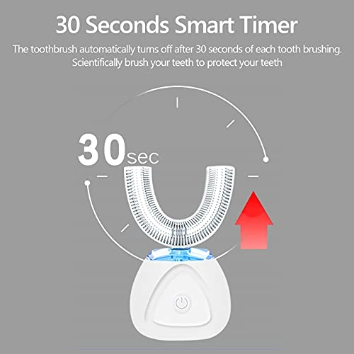 U-shaped Electric Toothbrush - IPX7 360 Degree Rechargeable 30s Timer