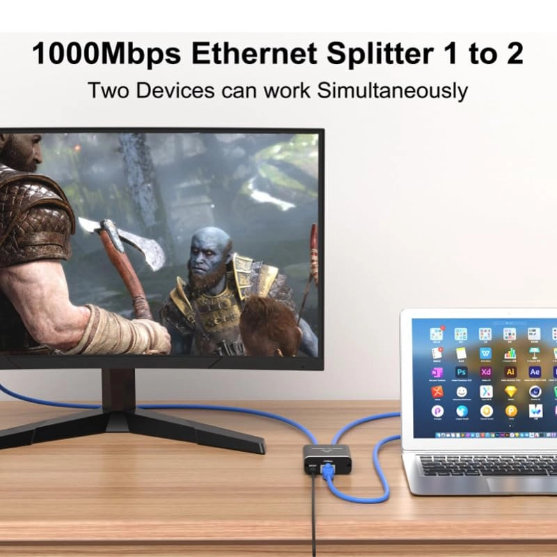 Ethernet Splitter 1to2 4-ports