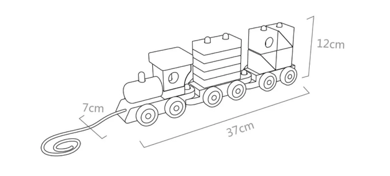 Train Stacker Pull Along - 15 piece(s)