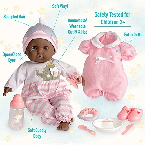 Berenguer Boutique Baby Doll - 15" Soft Body Open/Close Eyes Gift Set Ages 2+