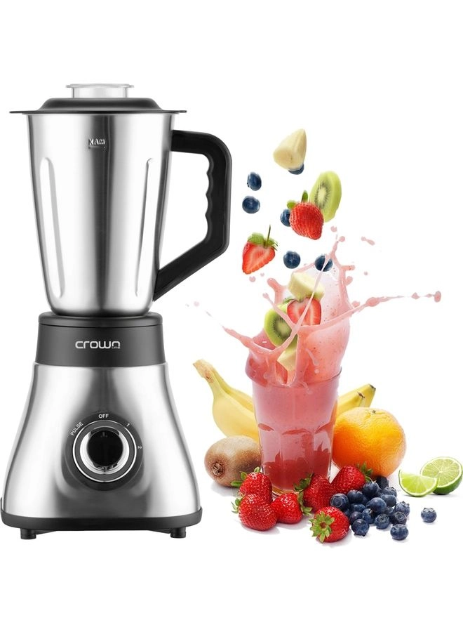BL-295 - 3-in-1 blender (blend, grind, chop); 6-layer stainless steel blades; Silver finish
