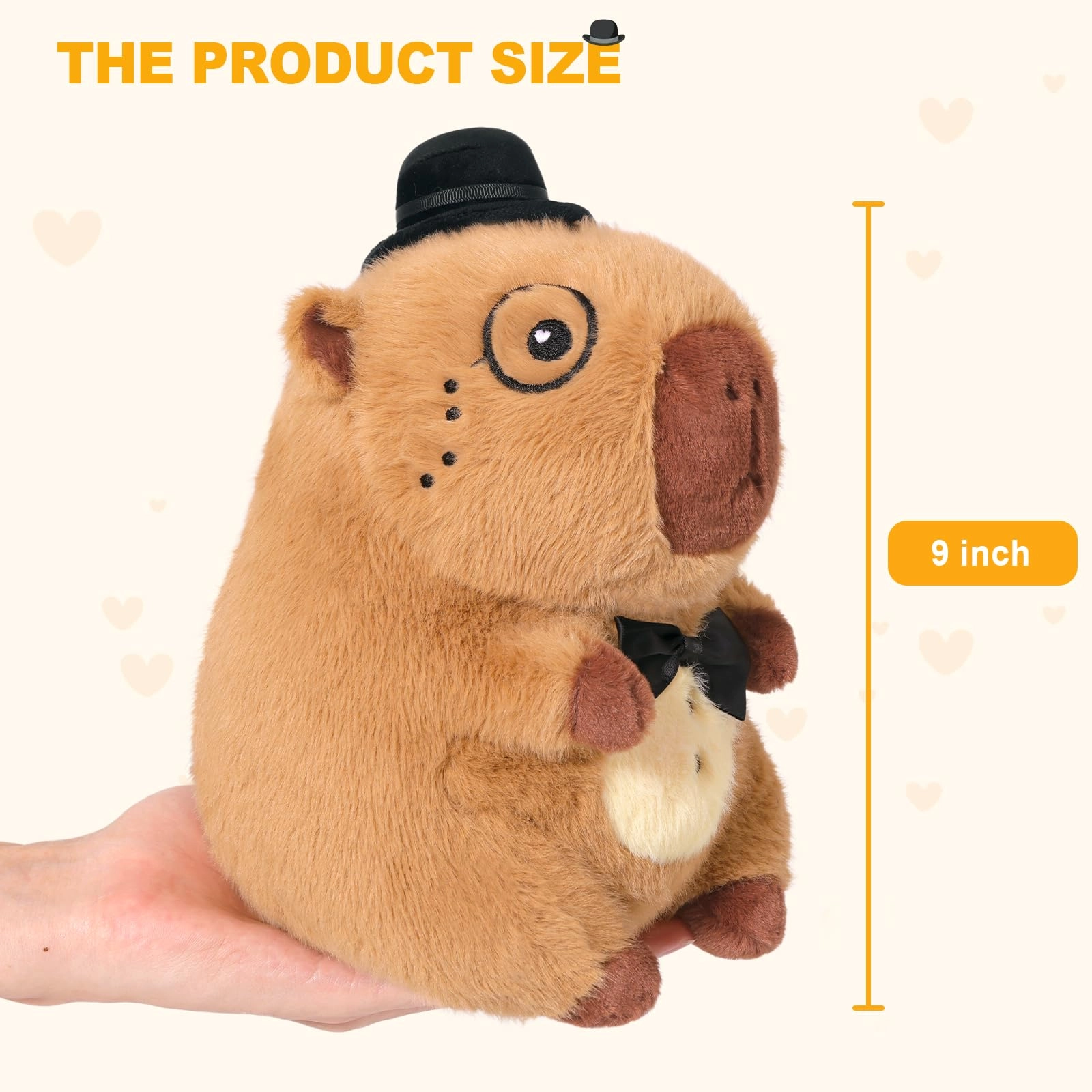 Capybara Plush - 9 inch Strawberry Hat